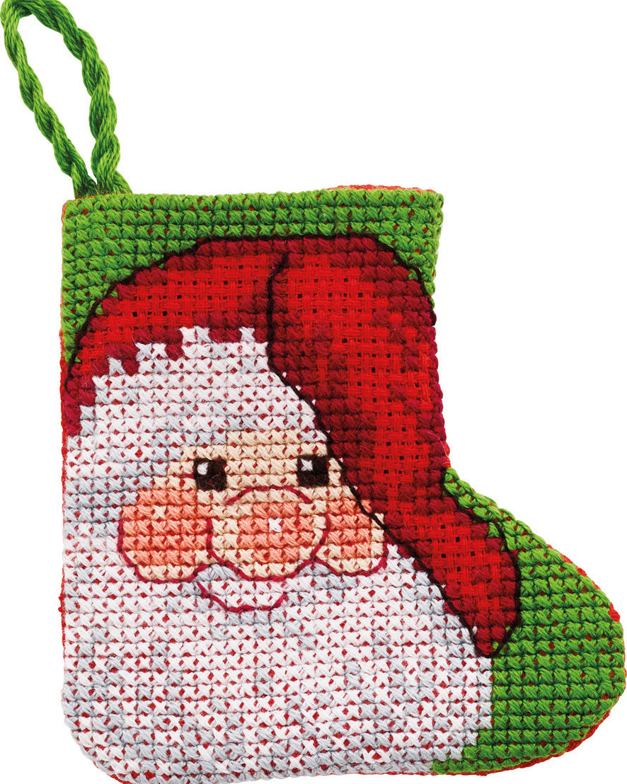 Julemand Lille Julestok – Broderikit (7 x 7 cm)
