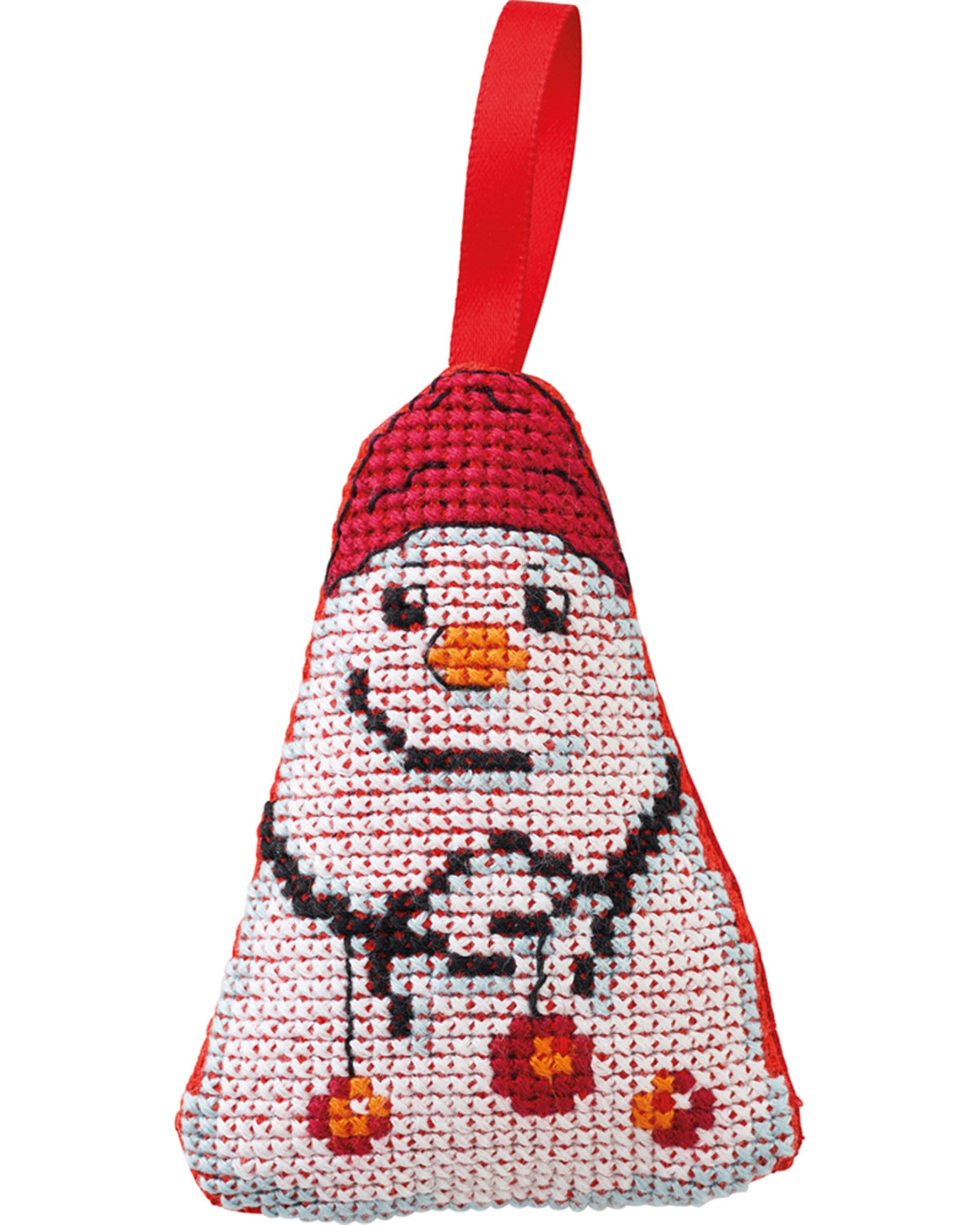 Snemand Juleophæng – Broderikit (6 x 8 cm)