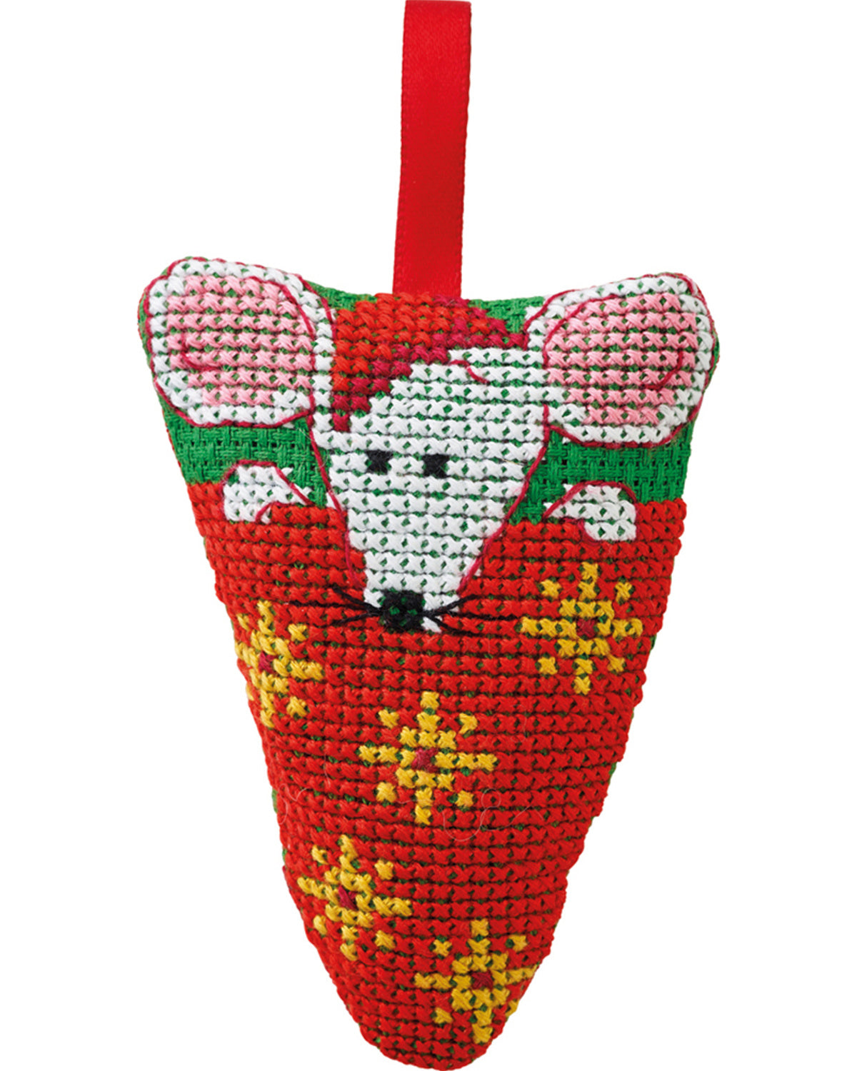 Mus Juleophæng – Broderikit (6 x 8 cm)
