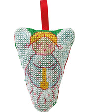 Engel Juleophæng – Broderikit (6 x 8 cm)
