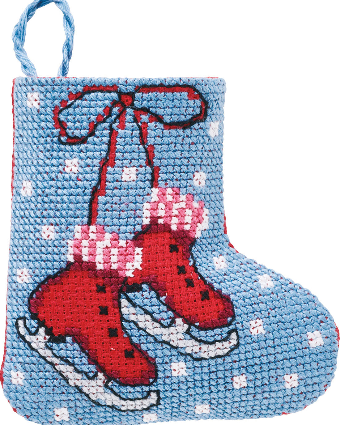 Skøjter Lille Julestok – Broderikit (7 x 8 cm)