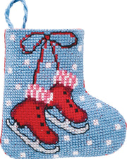 Skøjter Lille Julestok – Broderikit (7 x 8 cm)