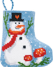 Snemand Lille Julestok – Broderikit (7 x 8 cm)
