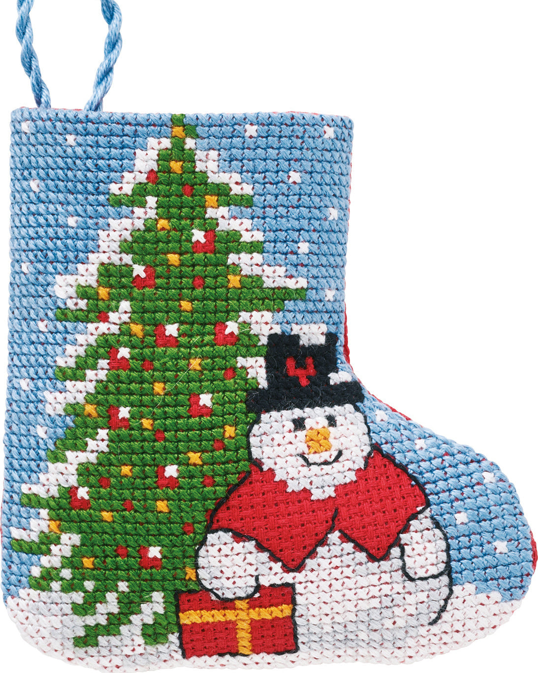 Gran/Snemand Lille Julestok – Broderikit (7 x 8 cm)