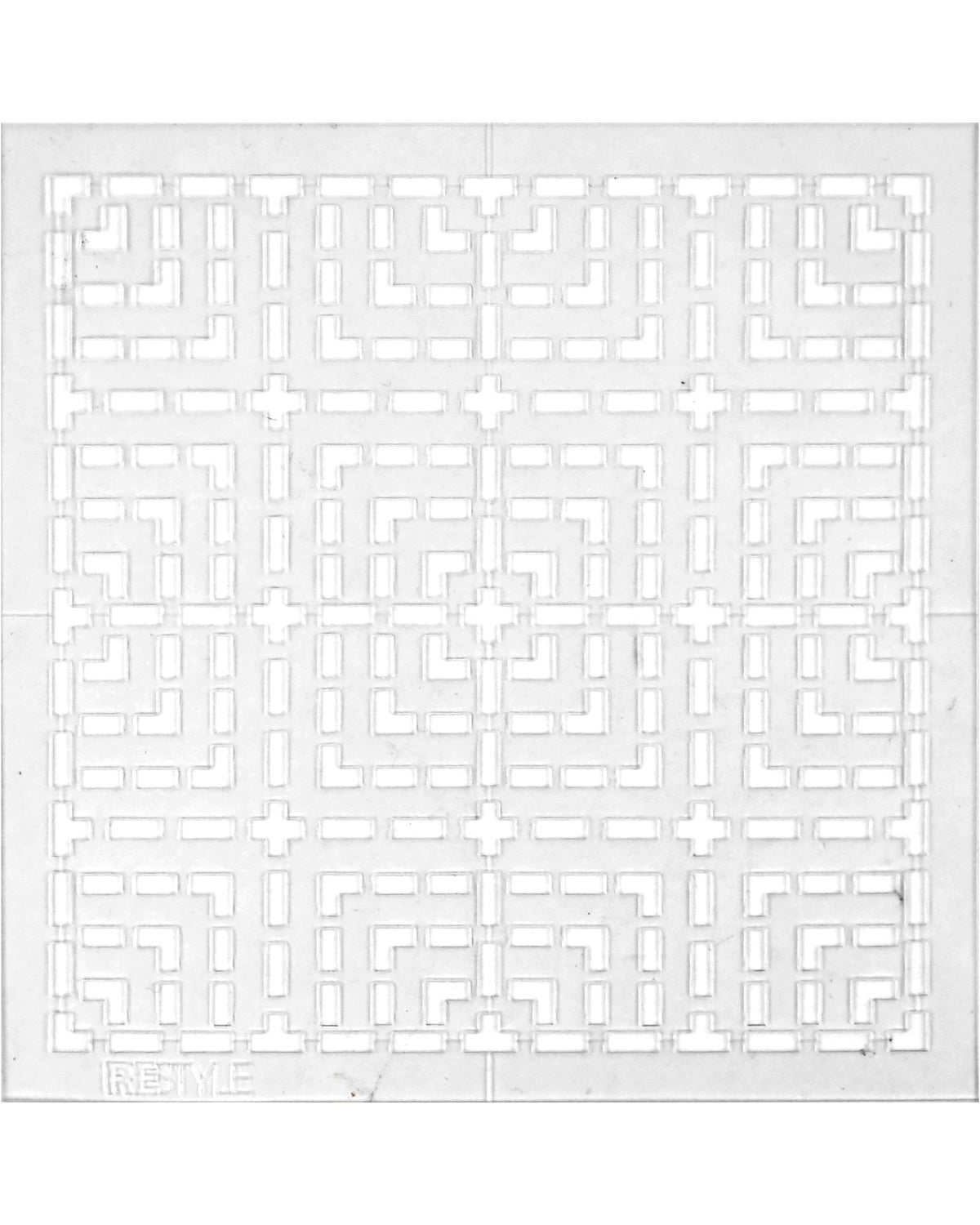 Sashiko-skabelon med firkanter – 10 × 10 cm