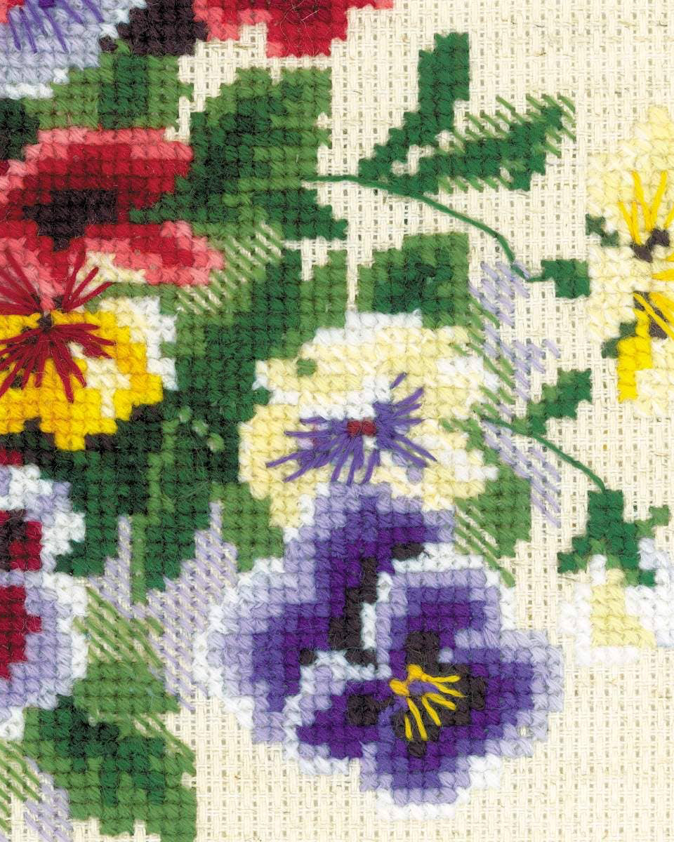 Blomsterbuket - RIOLIS Broderikit (20x20 cm)