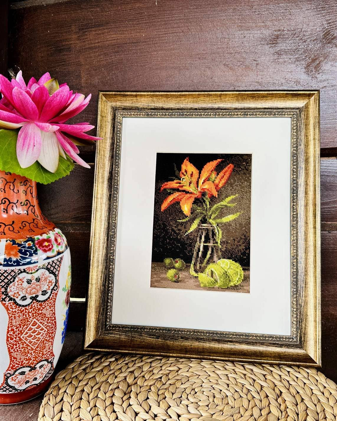 Lilje og Lime – RIOLIS Broderikit (15 x 21 cm)