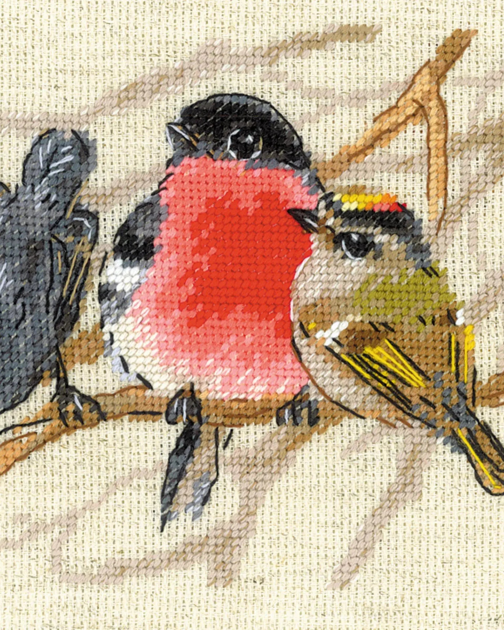 Fugle på Grenen – RIOLIS Broderikit