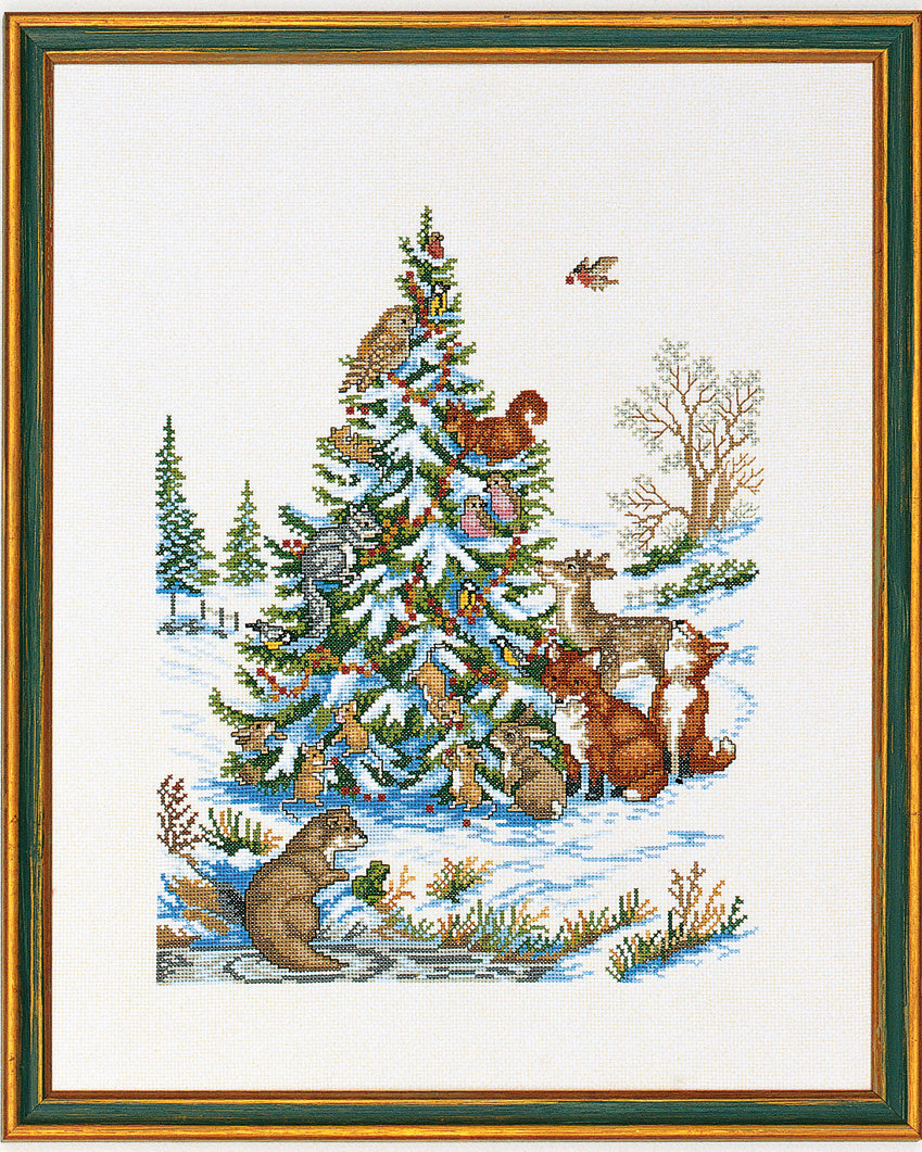 Dyr i skoven – Broderikit (30 x 40 cm)