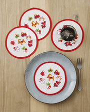 Mellemlægningsservietter Buk i midten – Broderikit (Ø15 cm) 4 stk.
