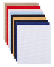 Aida broderistof 4,3 tr/cm (15 × 15 cm) Flere farver