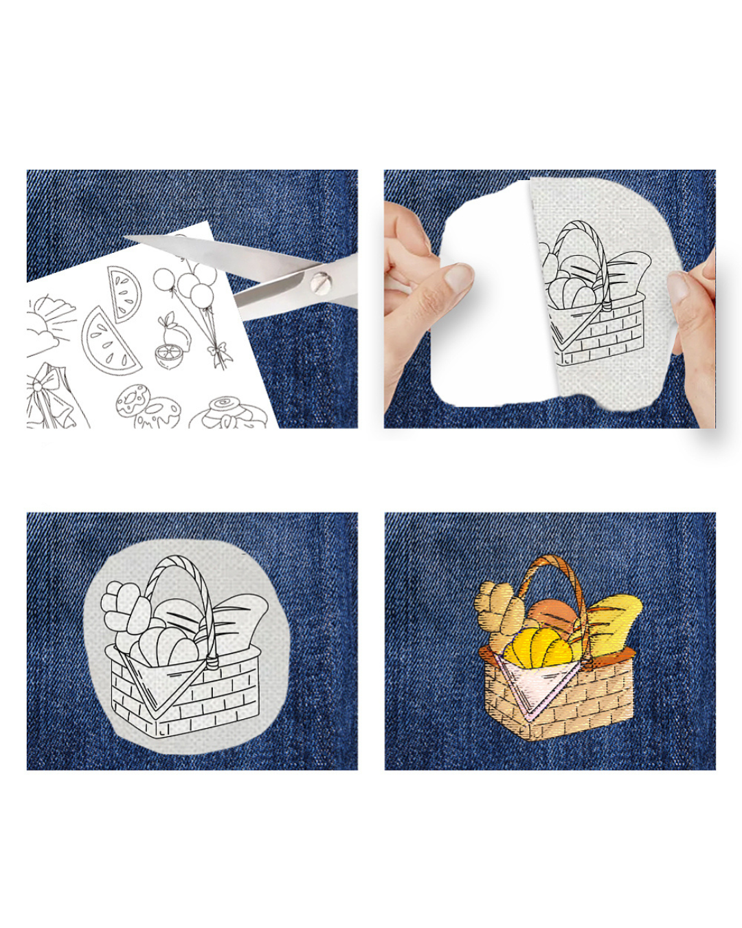 Vandopløselige Broderimønstre – Sommer Motiver (4 ark)