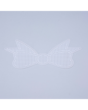 Plastikstramaj – Sløjfeformet Mesh Canvas til Broderi (7,7 x 19,3 cm)