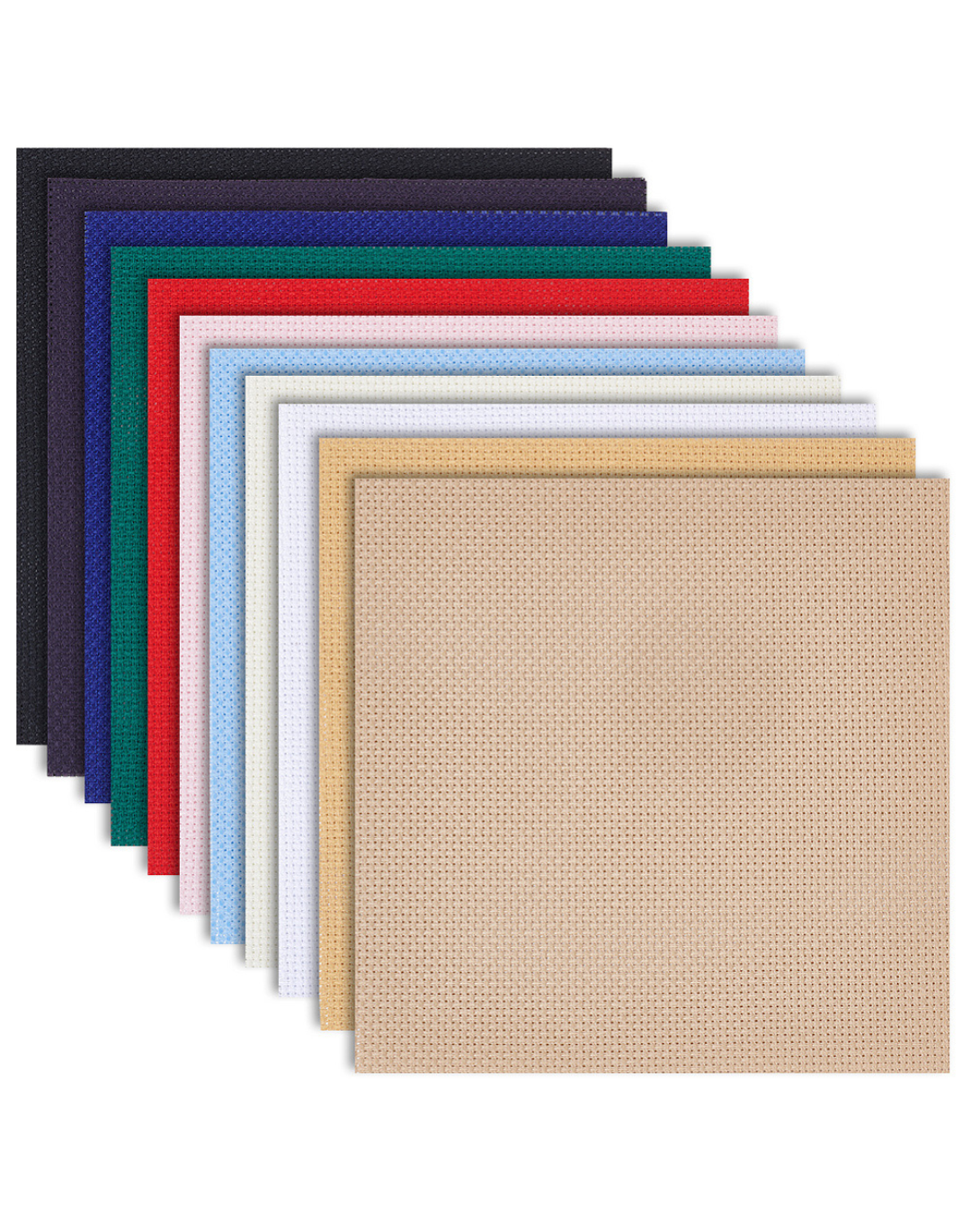Aida broderistof 5,5 tr/cm (15 × 15 cm) Flere farver