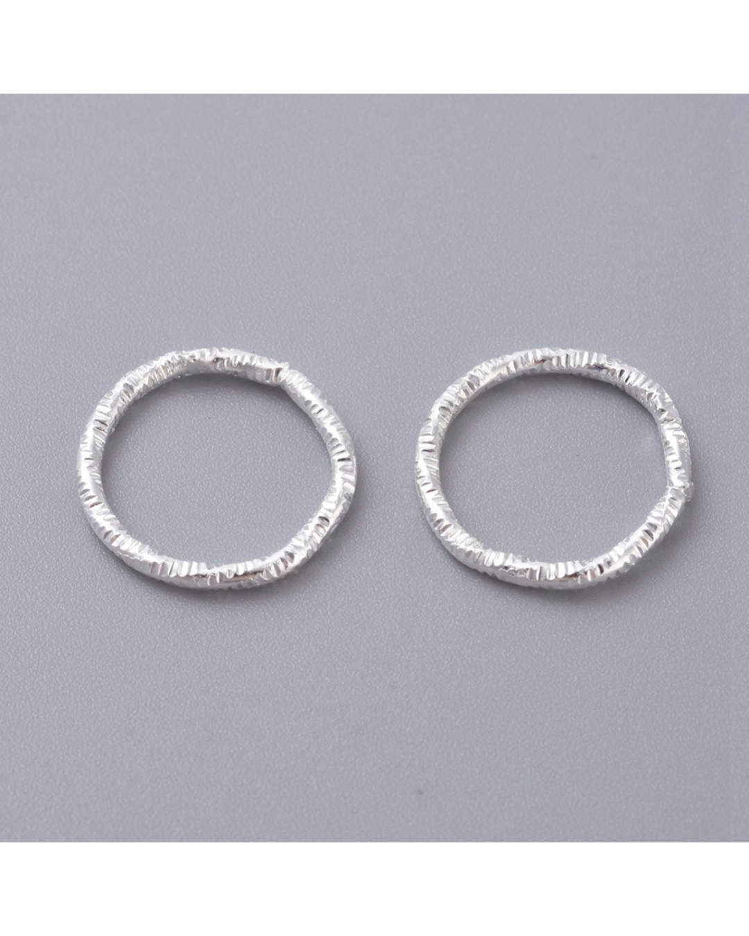 Forsølvet Jernringe – 10 stk. (ca. 12 mm)