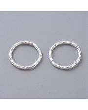 Forsølvet Jernringe – 10 stk. (ca. 12 mm)