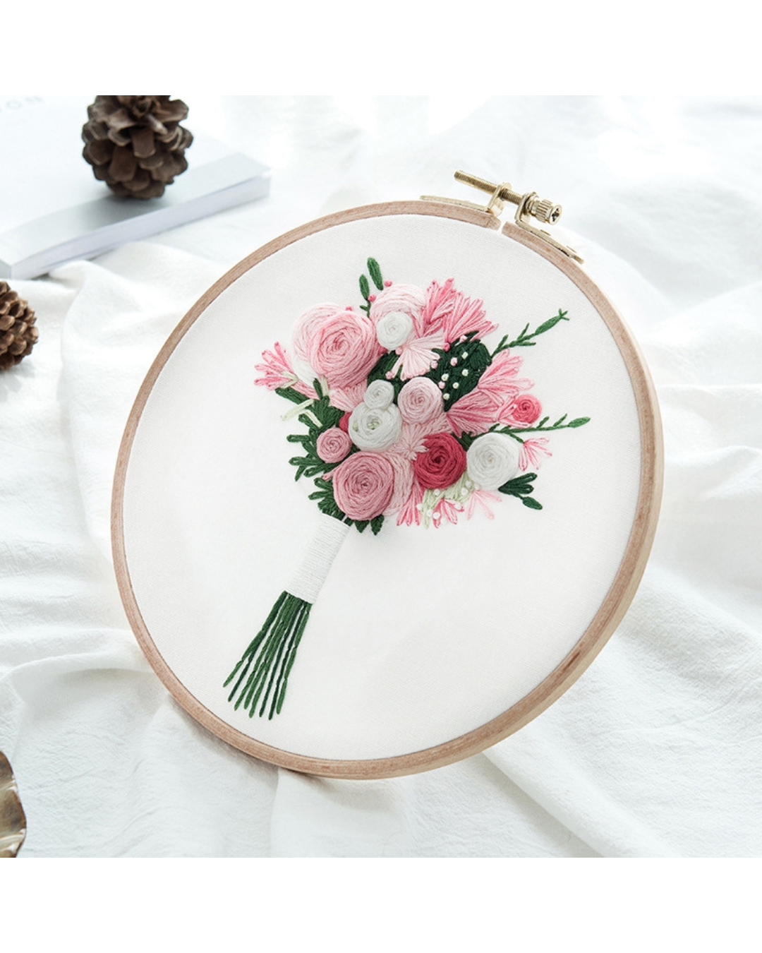 3D Blomsterbuket – Broderikit (29 x 29 cm)