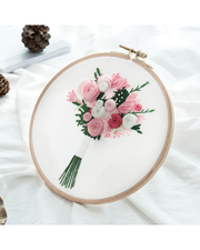 3D Blomsterbuket – Broderikit (29 x 29 cm)
