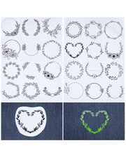Vandopløselige Broderimønstre – Boheme ring motiver (2 ark)