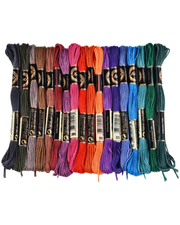 Broderigarn – 18 Dukker Polyester, Mixede Farver