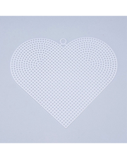 Plastikstramaj – Hjerteformet Mesh Canvas til Broderi (14,8 x 16,8 cm)