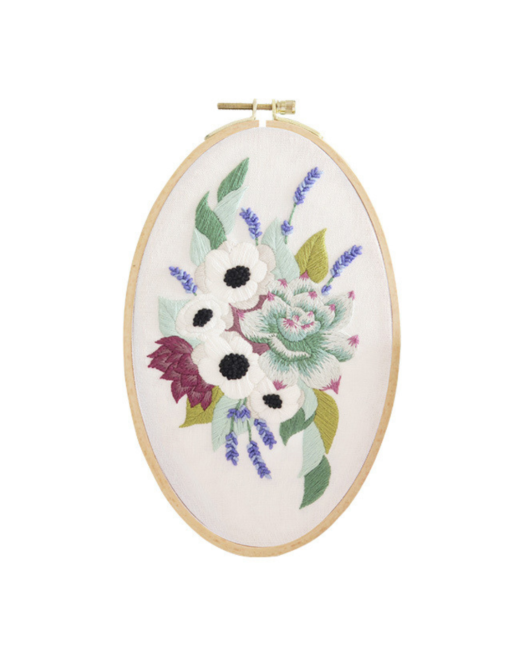 Blomster – Broderikit (ca. 27 x 30 cm)