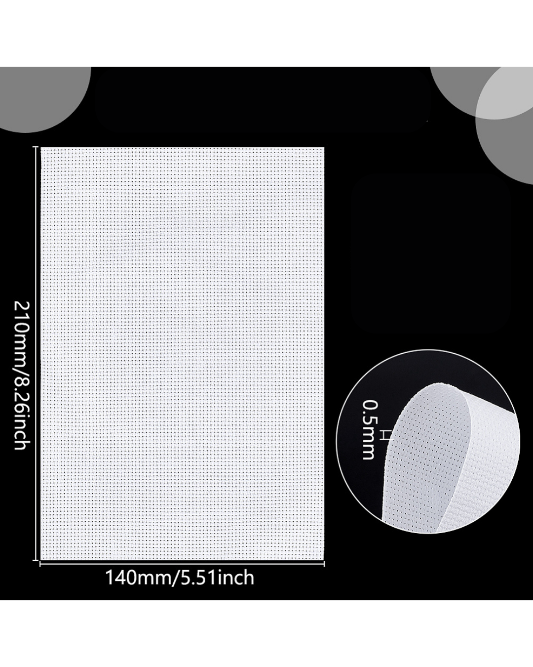 Aida Stof 5,5 tr/cm – Hvid (14×21 cm)