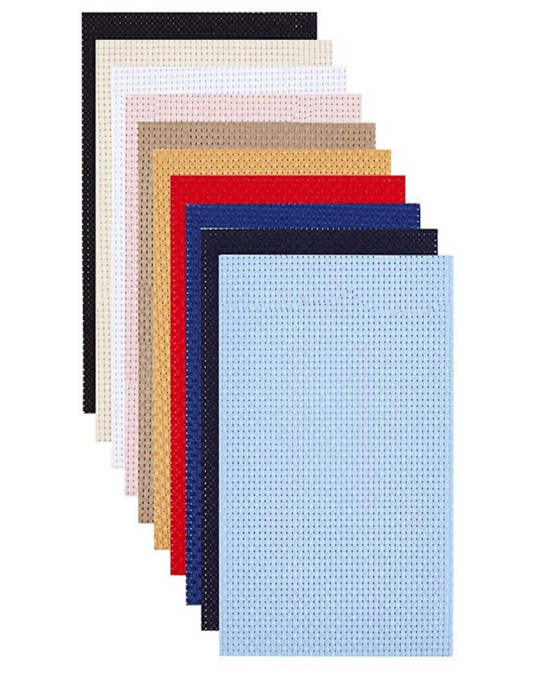 Aida broderistof 4,3 tr/cm (10 × 15 cm) Flere farver