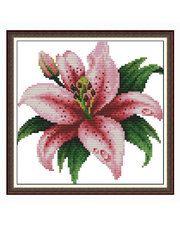 Lilje – Broderikit (26 × 26 cm)