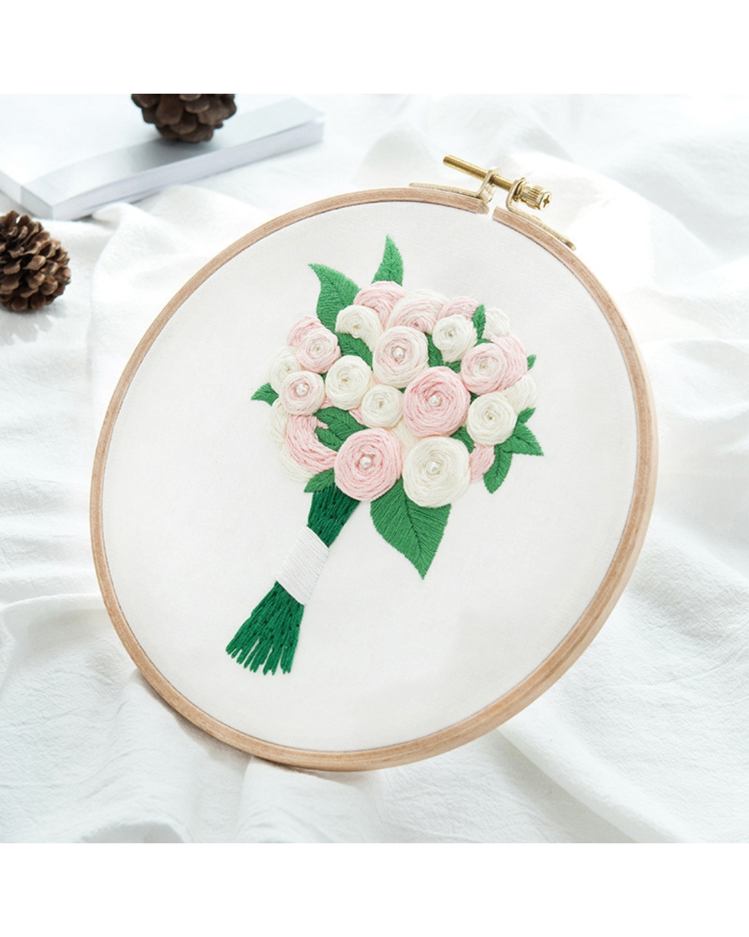3D Blomsterbuket – Broderikit (29 x 29 cm)