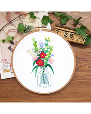 Blomster – Broderikit (29x29 cm)