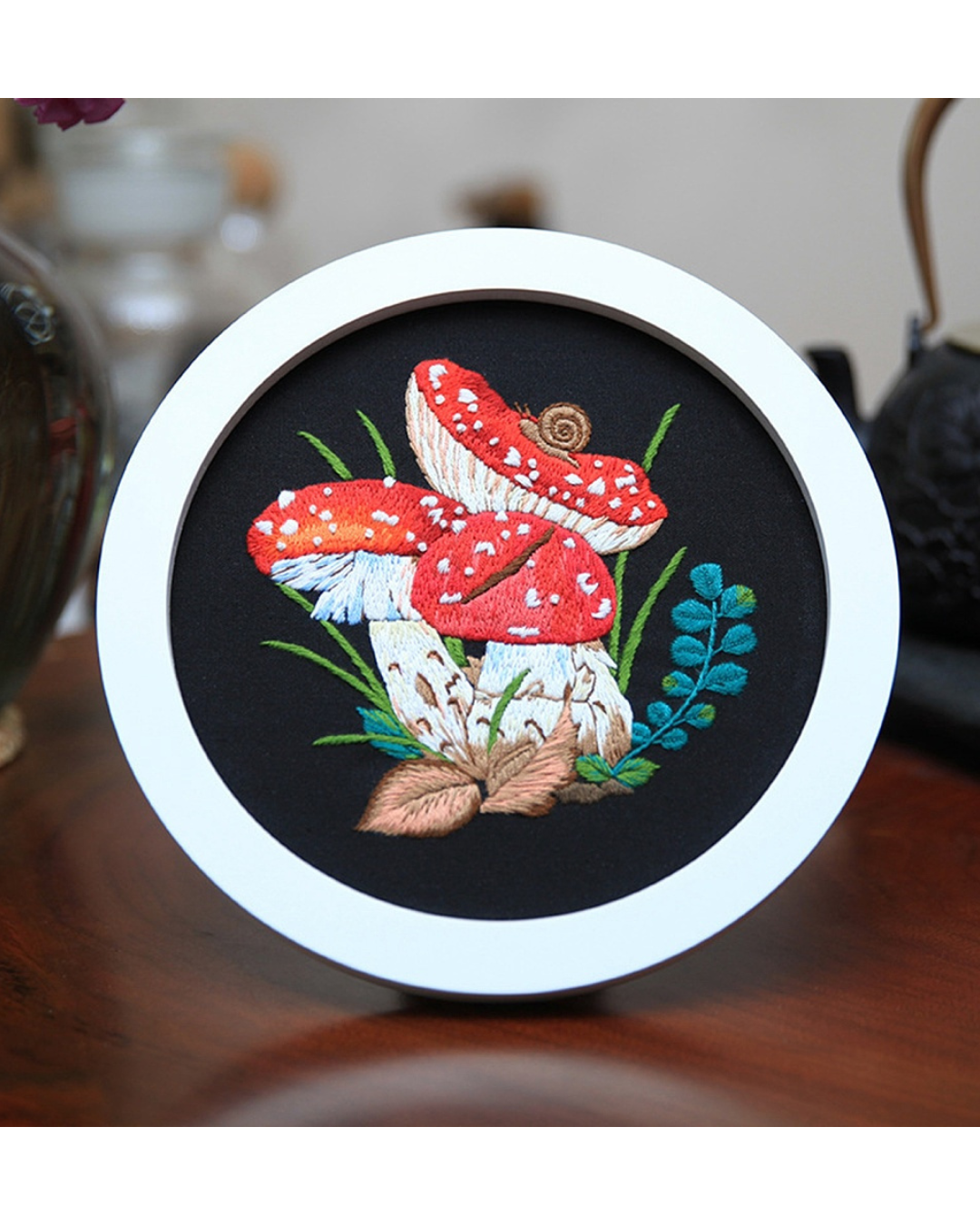 Svampe – Broderikit (Ø20 cm) inkl. ramme
