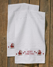 Merry Christmas Håndklæde – Broderikit (30 x 50 cm) 2 stk.