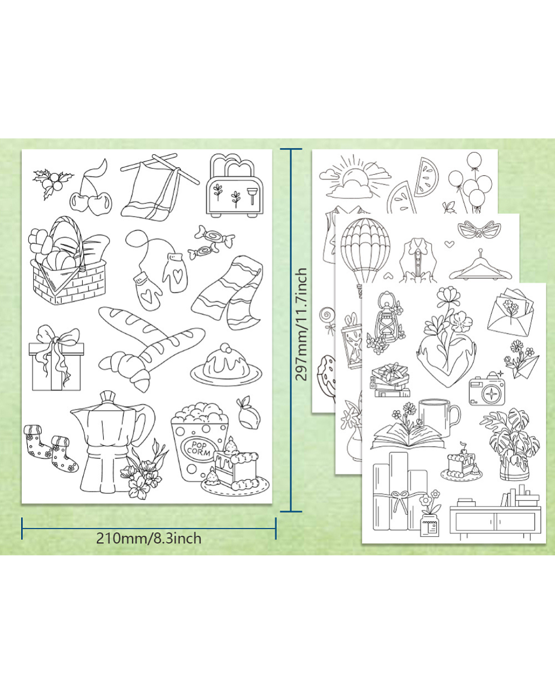 Vandopløselige Broderimønstre – Sommer Motiver (4 ark)
