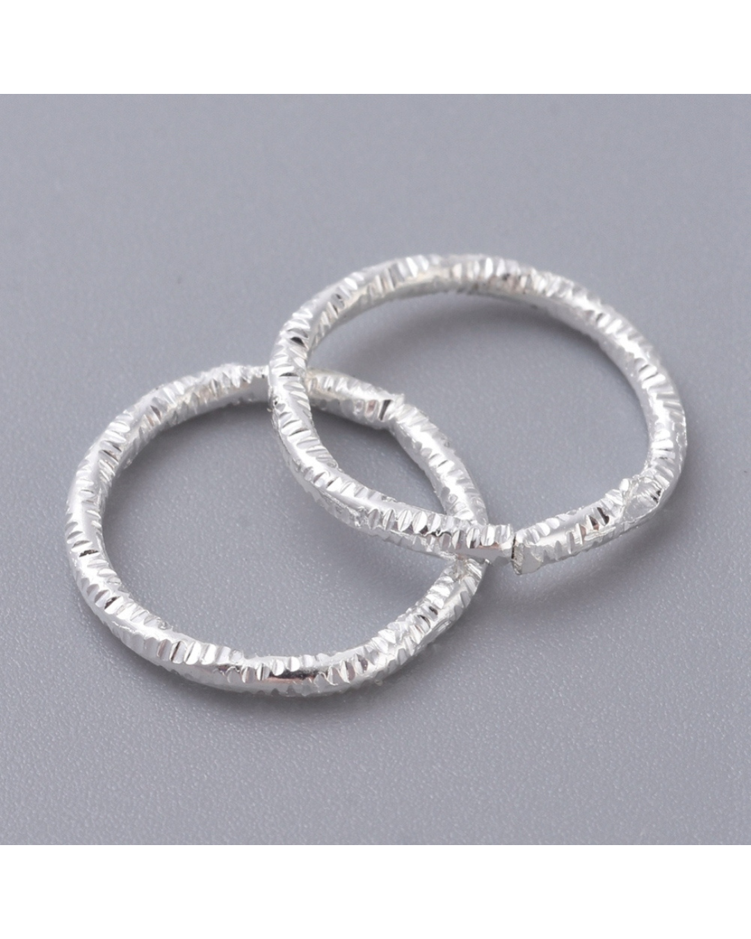 Forsølvet Jernringe – 10 stk. (ca. 12 mm)