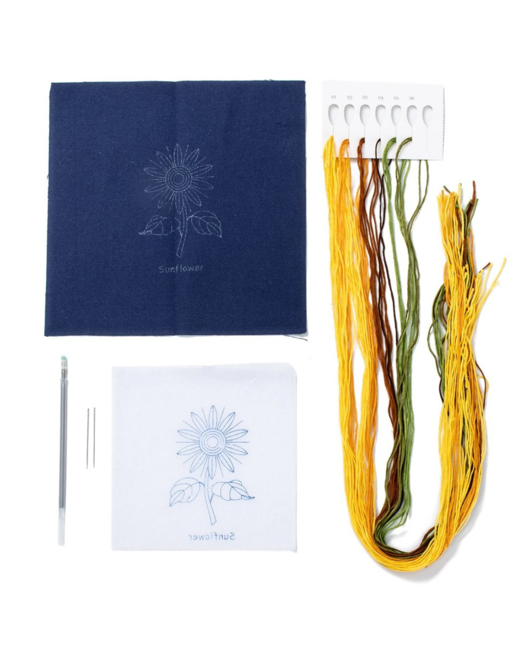 Solsikke – Broderikit (ca. 25 x 25 cm)