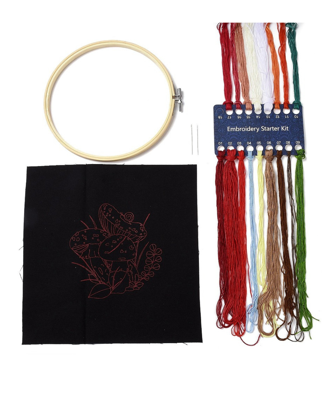 Svampe – Broderikit (Ø20 cm) inkl. ramme