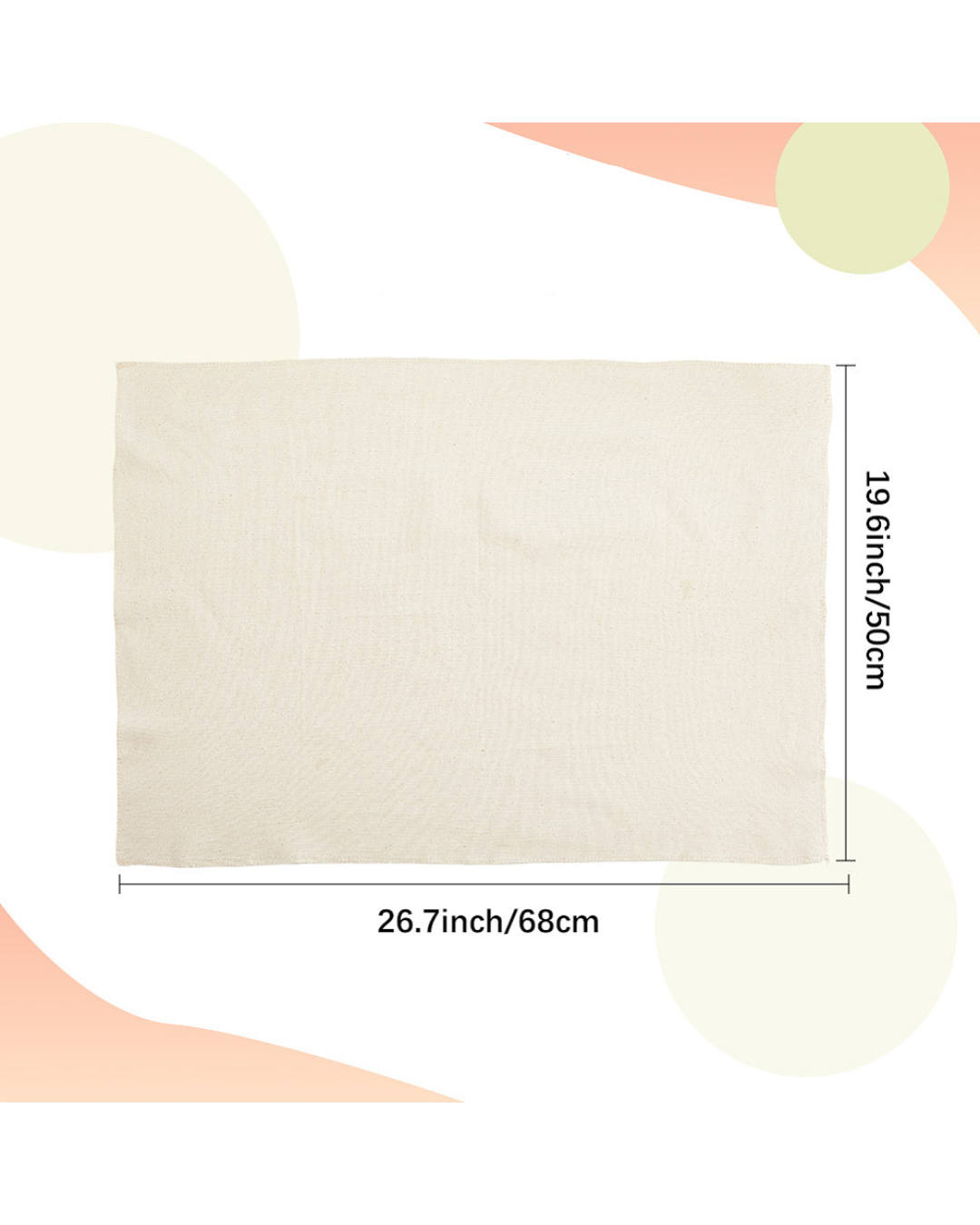 Hør Aida 5,5 tr/cm – Broderistof (ca. 51 x 68 cm)