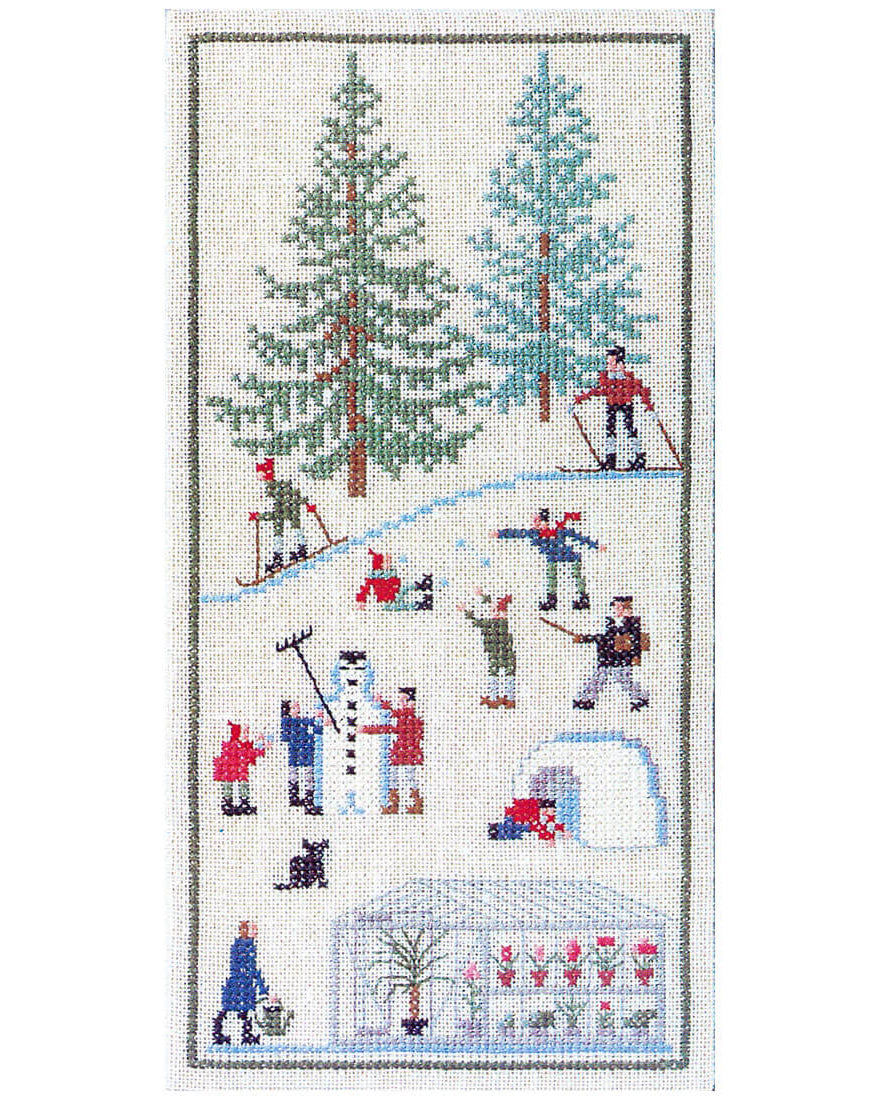 Haandarbejdets Fremme | Vinter Vægstykke - Broderikit