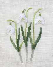 Haandarbejdets Fremme | Vintergæk Vægstykke - Broderikit (9x12 cm)