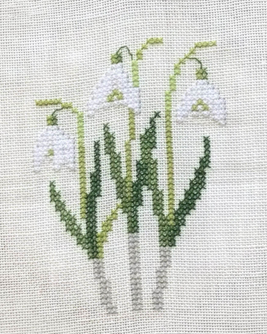 Haandarbejdets Fremme | Vintergæk Vægstykke - Broderikit