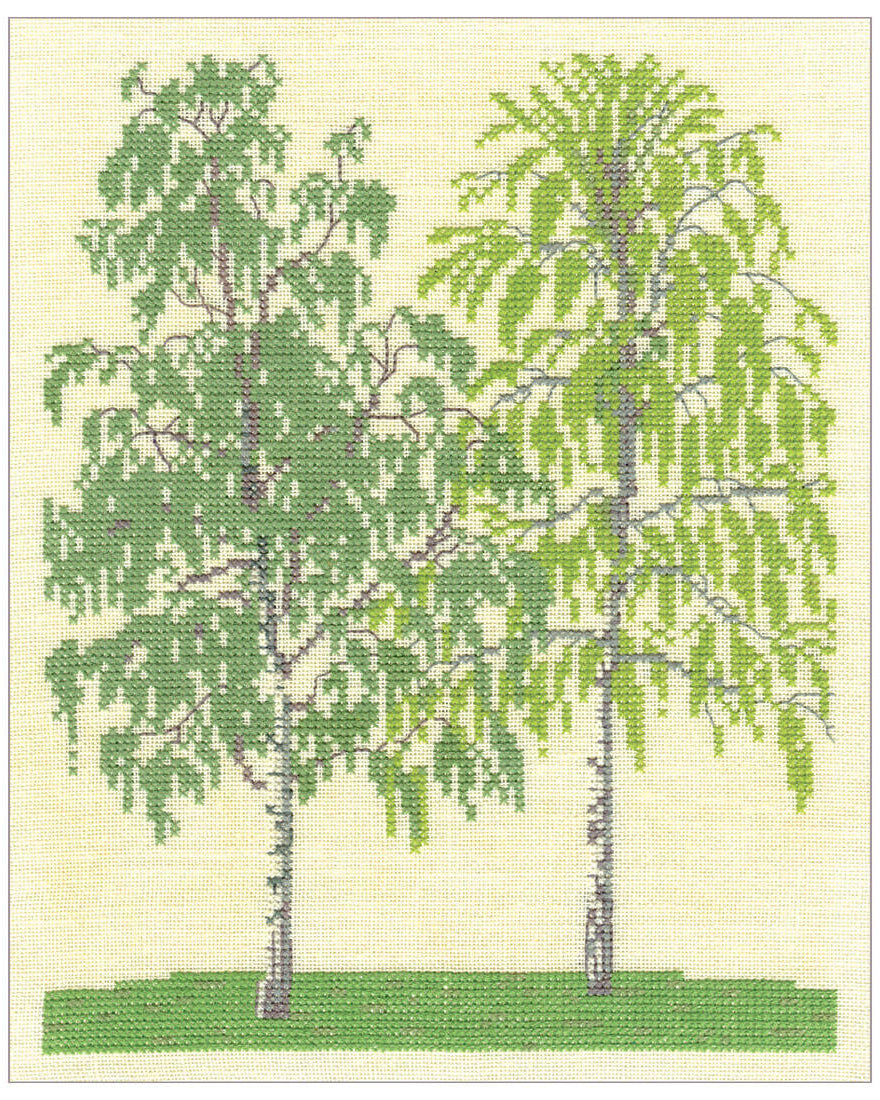 Haandarbejdets Fremme | Vortebirke Vægstykke - Broderikit (18x24 cm)
