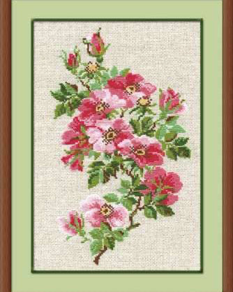 Maj Vild Rose – RIOLIS Broderikit (21 x 30 cm)