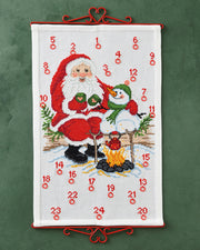 Julekalender Julemandshygge –  Broderikit (38 x 59 cm)