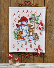 Julekalender Snemand – Broderikit (32 x 41 cm)