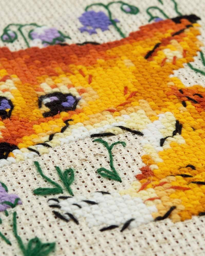 Lille Ræv – RIOLIS Broderikit (13x13 cm)