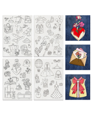 Vandopløselige Broderimønstre – Sommer Motiver (4 ark)