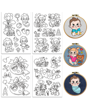 Vandopløselige Broderimønstre – Baby Motiver (4 ark)