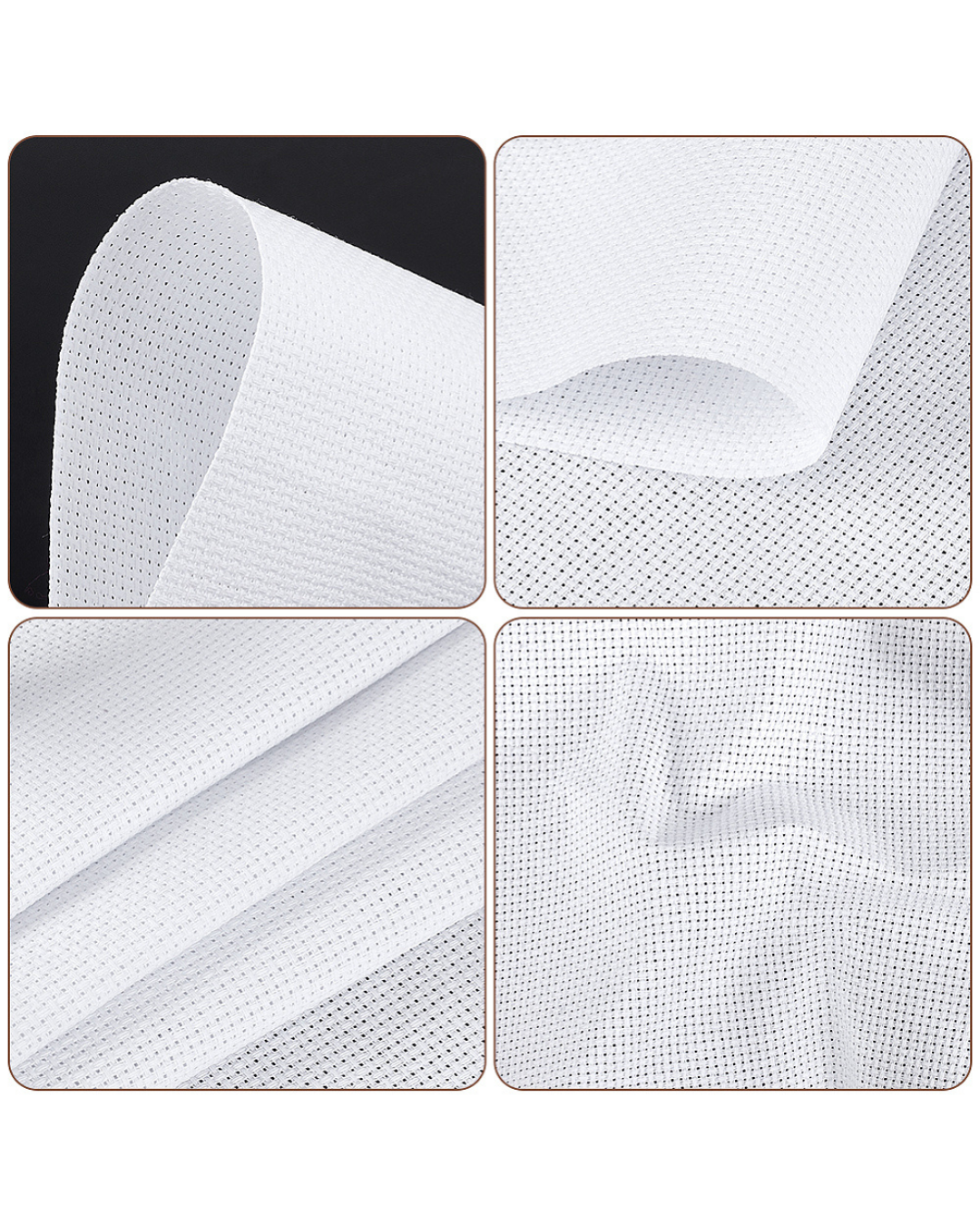 Aida Stof 5,5 tr/cm – Hvid (14×21 cm)