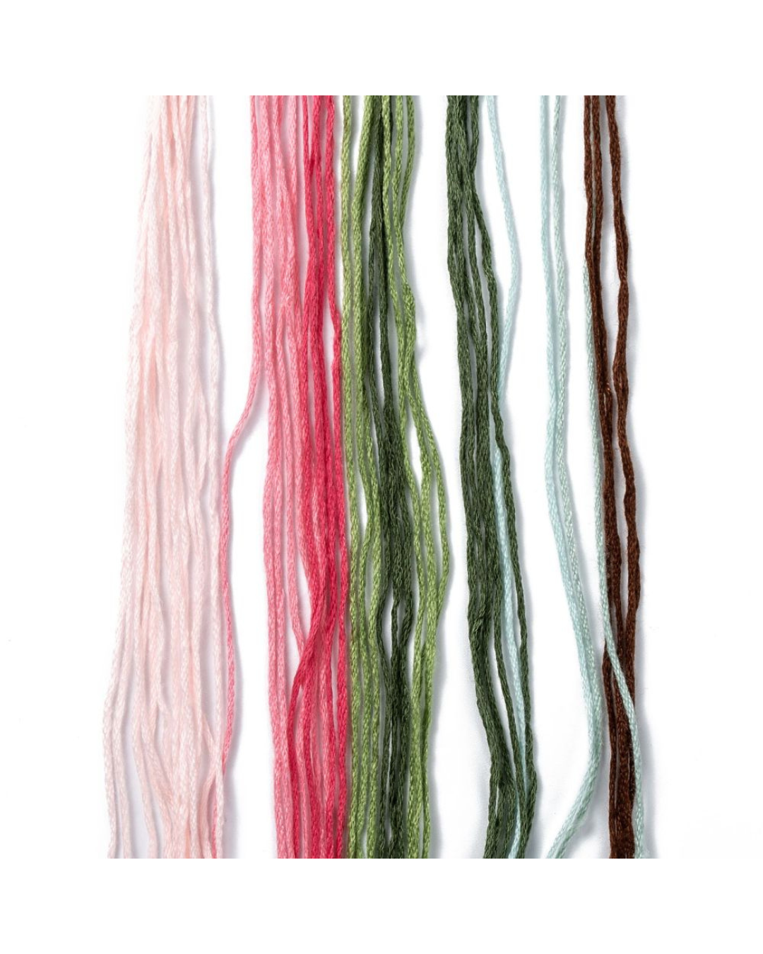 Pink Rose Motiv - Broderikit (2 stk. stof)